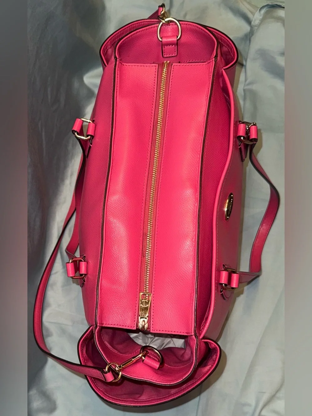 Coach crossgrain leather